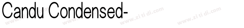 Candu Condensed字体转换